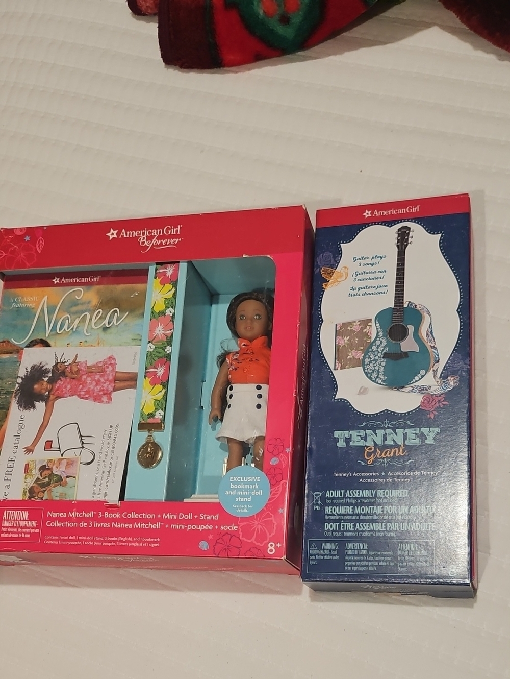 American Girl Nanea Mini Doll Set with Teal Tenney Guitar Accessory